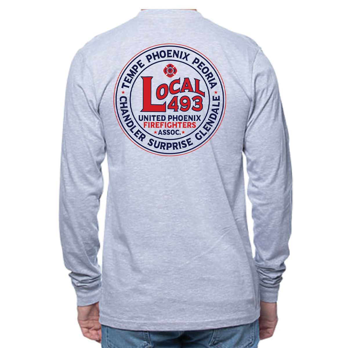 L493 Circle Heather Grey Long Sleeve