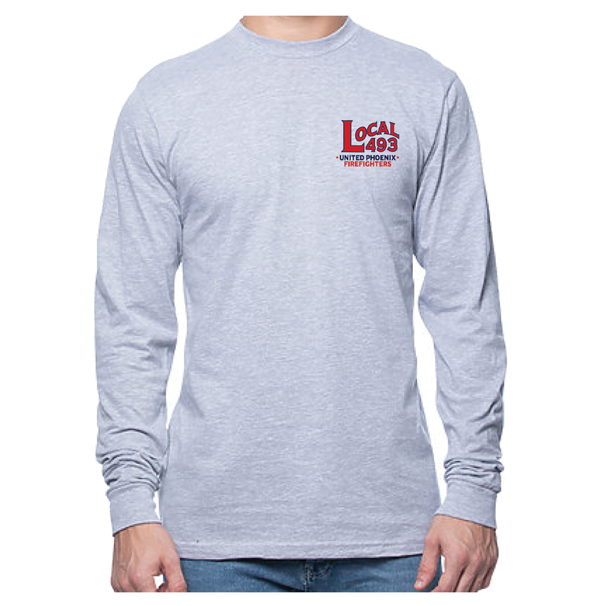 L493 Circle Heather Grey Long Sleeve