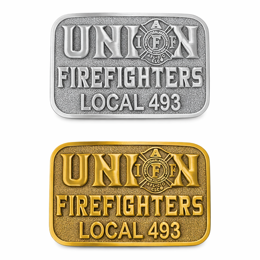 Union Firefighters Local 493 Belt Buckle