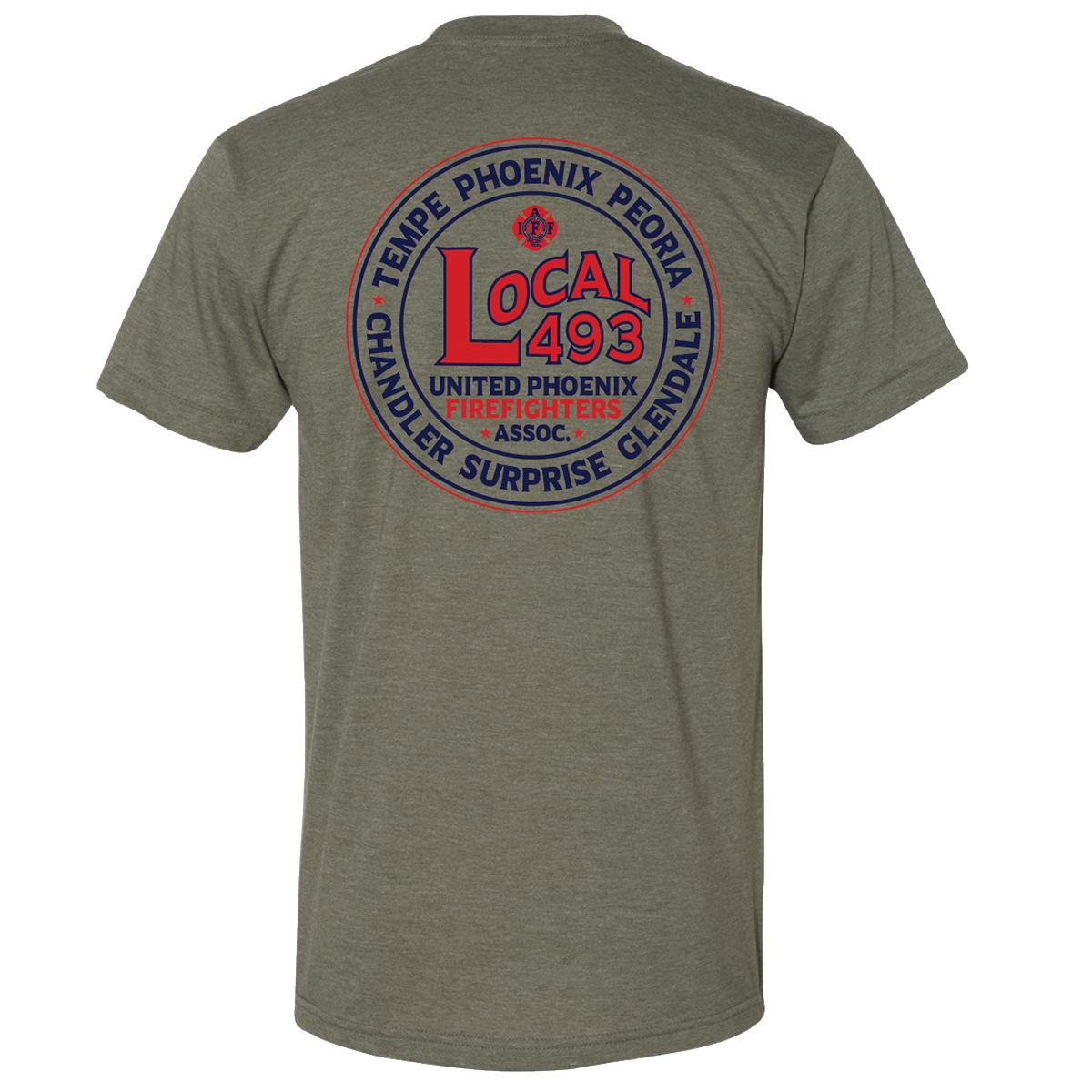 L493 Circle Military Green Tee – Local 493